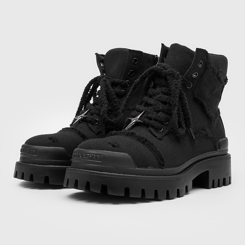 Sewing Net - Botas de Plataforma Masculinas de Cano