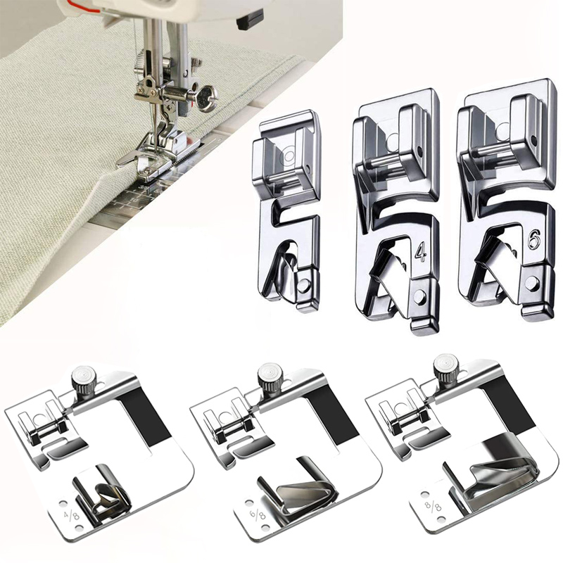 Sewing Gauge Ruler - 3 pçs rolou bainha máquina de