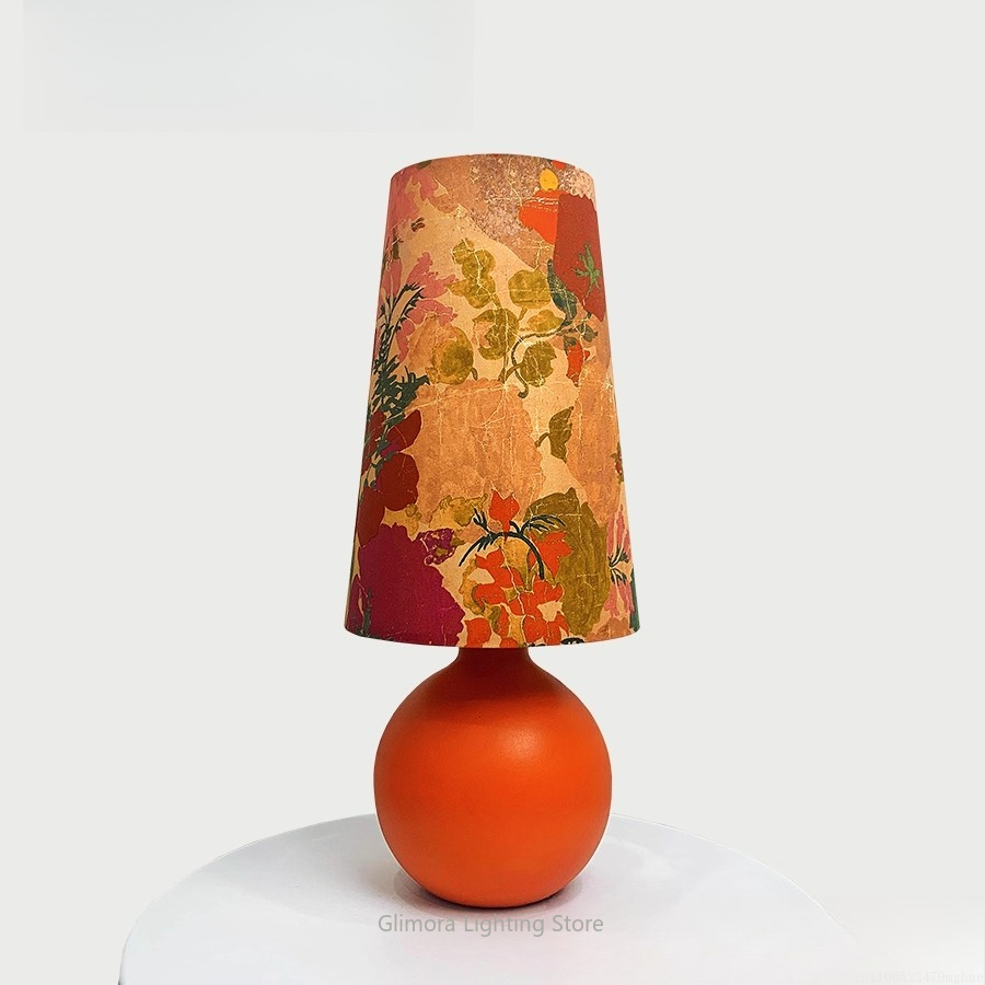 Century Textile & Sewing Supply Online Shopping - Candeeiro de mesa esfera laranja: tecido