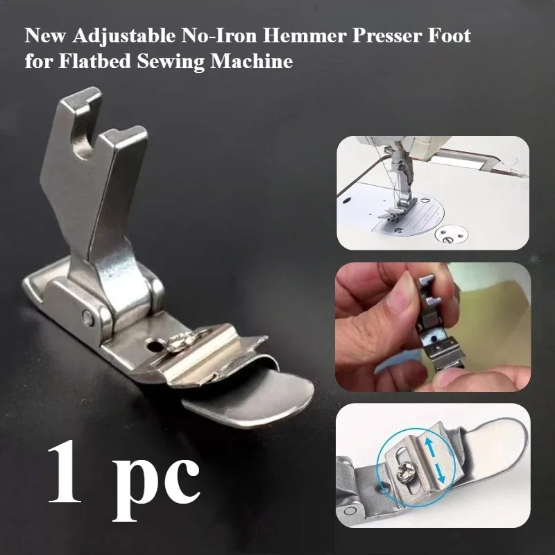 Sewing Hemming - Calcador Ajustável para Bainhas sem Necessidade