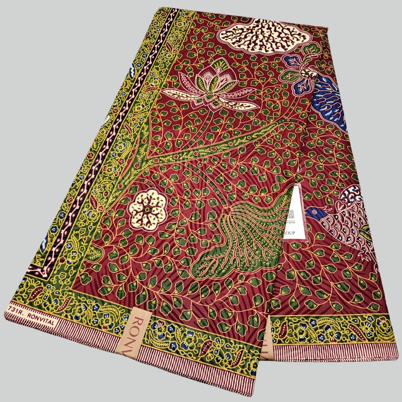 Sewing Batik Fabric - Tecido Batik Africano de Algodão Vermelho