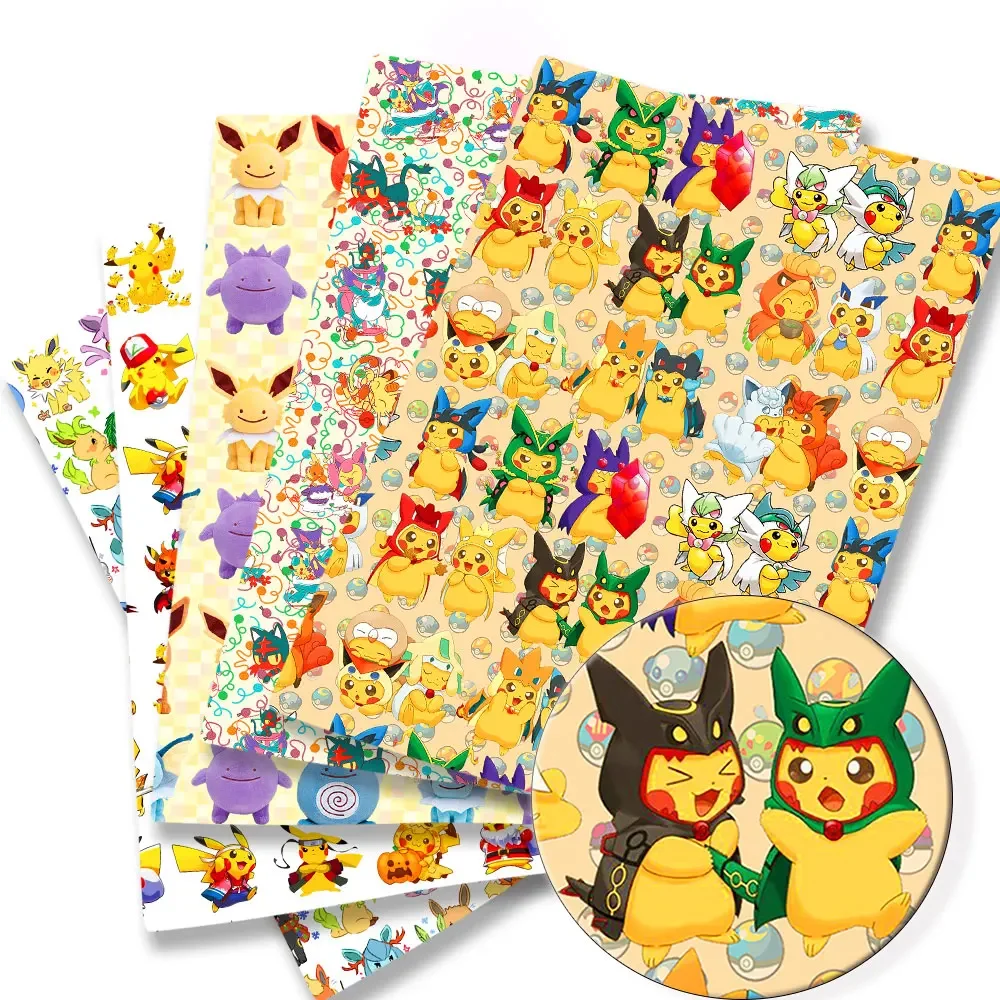 Sewing Production - Pokémon Cartoon tecido impresso para crianças,