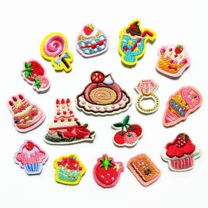 Sewing Id - 10 pçs bolo de frutas bordado