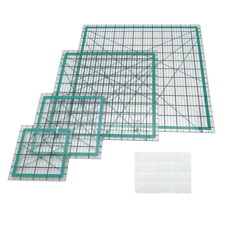 Quilting Ruler Square - Réguas para quilting, 4 réguas acrílicas