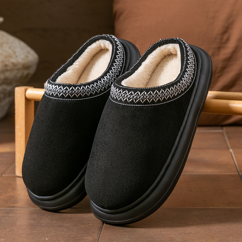 Sewing House - Chinelos de pelúcia masculinos para o