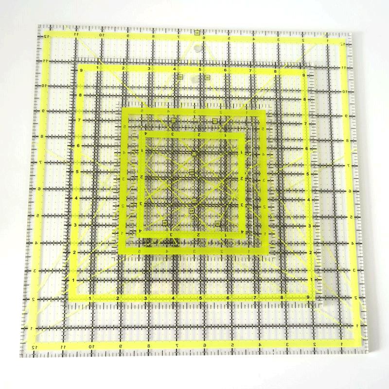 4 pçs quadrado acrílico estofa - Quilting Ruler Square avaliação e preço