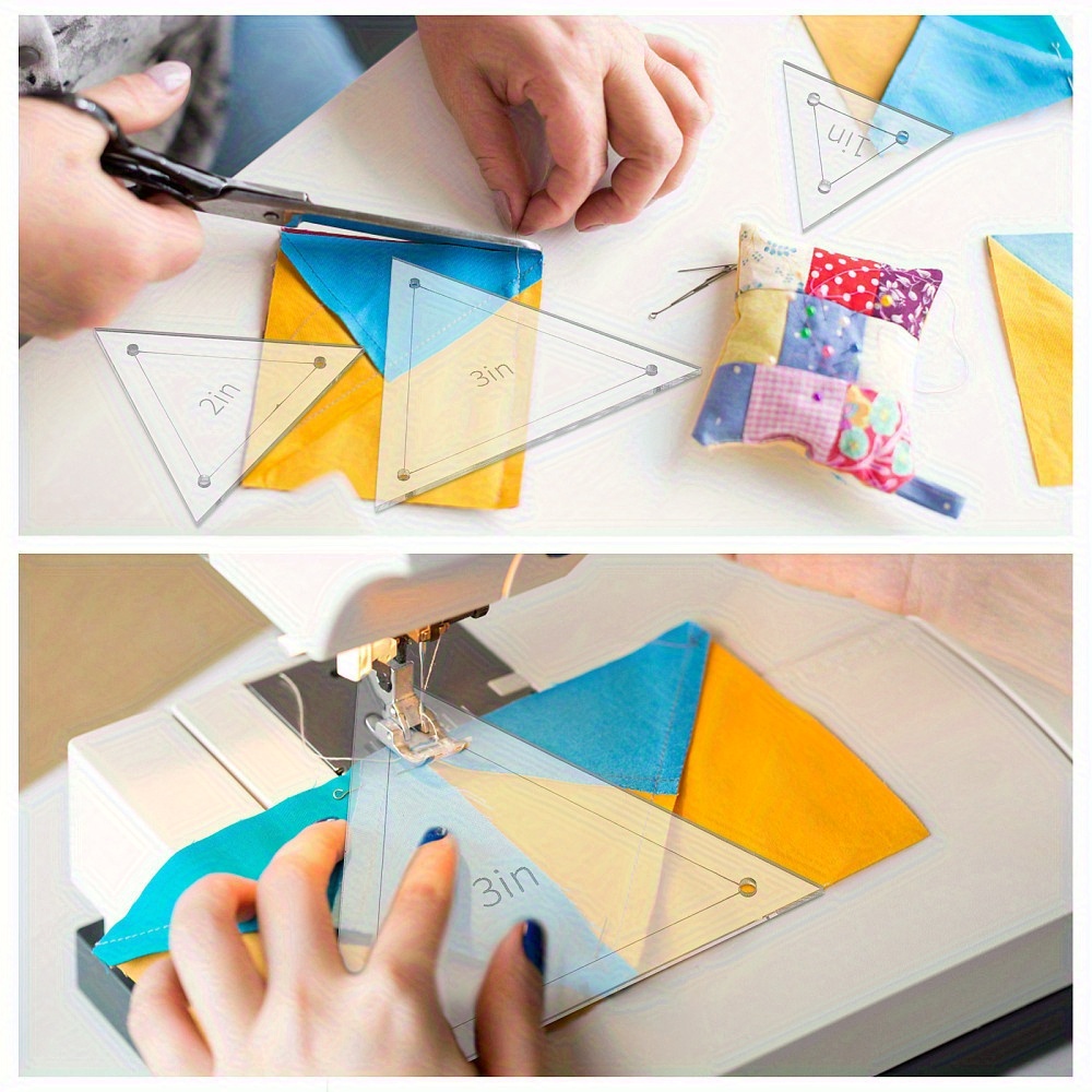Conjunto de 6 Réguas Triangula - Quilting Ruler Square avaliação e preço