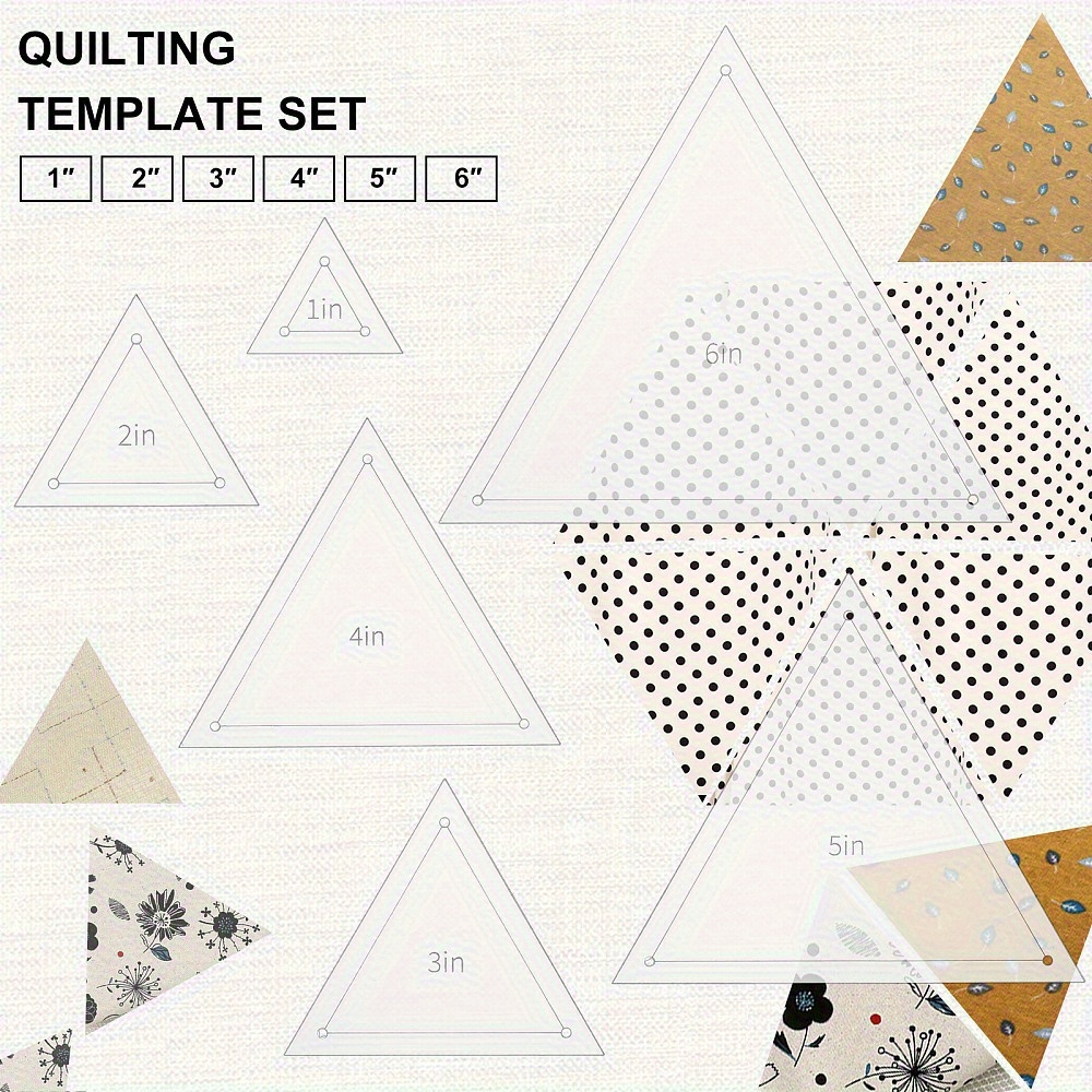 Conjunto de 6 Réguas Triangula - Quilting Ruler Square avaliação e preço