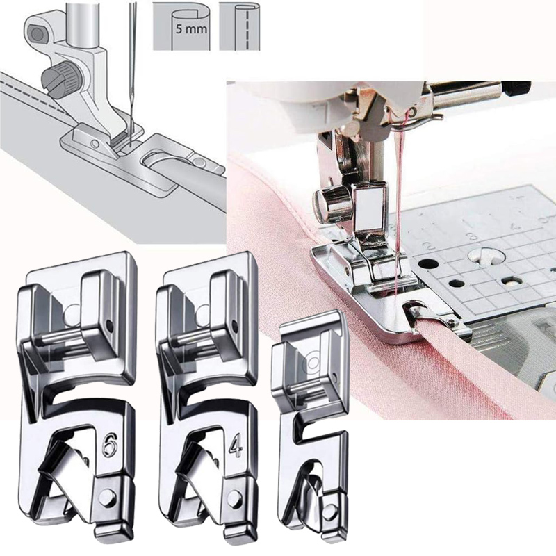 3 pçs rolou bainha máquina de  - Sewing Gauge Ruler avaliação e preço