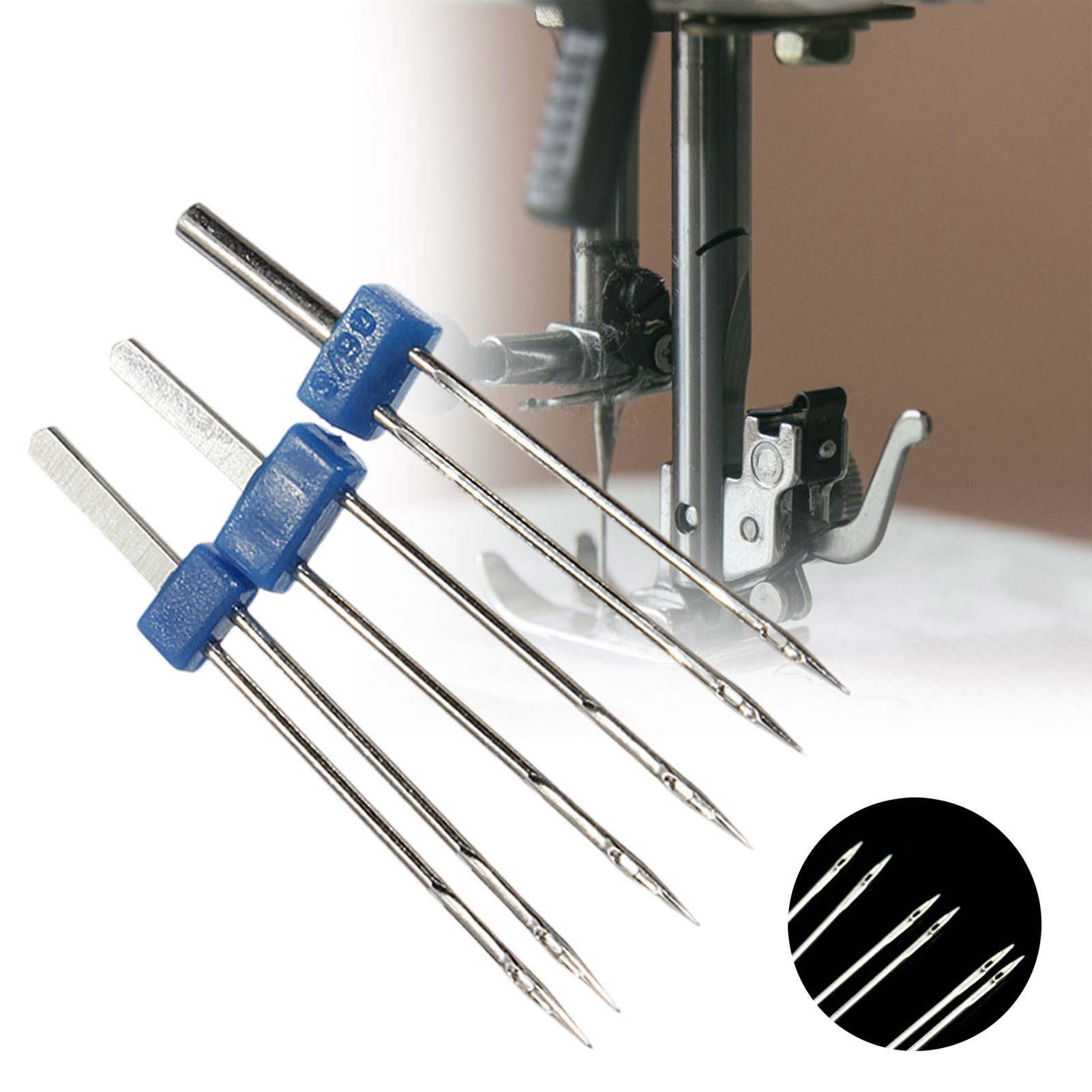 Conjunto de 3 Agulhas Duplas p - Twin Needle Stretch avaliação e preço