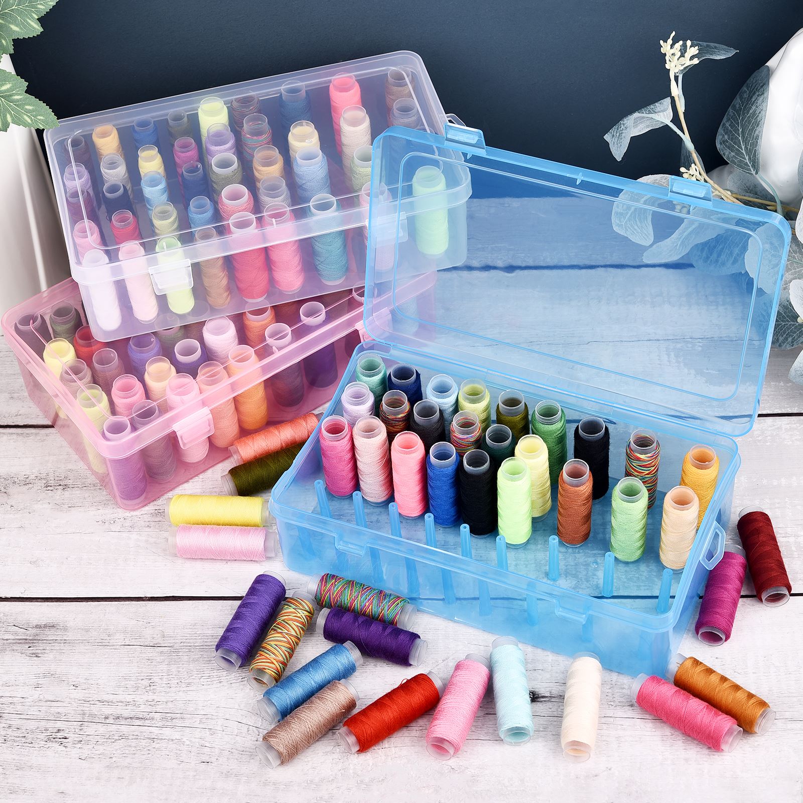 Caixa de linhas de costura de  - Bobbin Organizer Box avaliação e preço