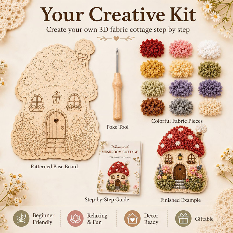 Kit DIY de Arte Poke 3D Casa C - Sewing House avaliação e preço