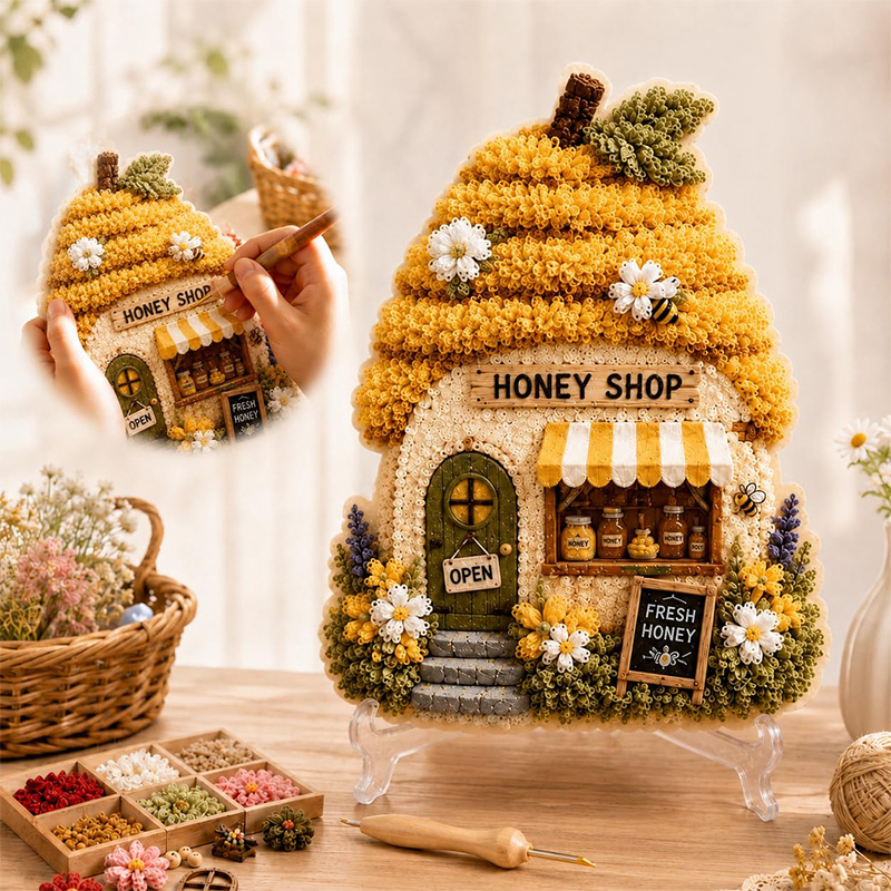 Kit DIY de Arte Poke 3D Casa C - Sewing House avaliação e preço
