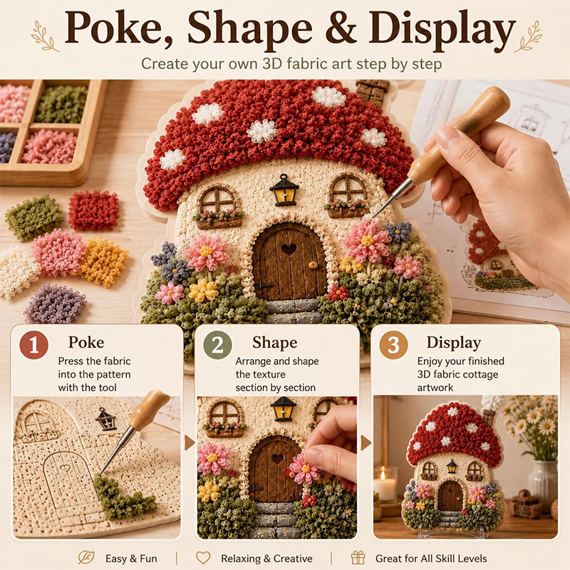 Kit DIY de Arte Poke 3D Casa C - Sewing House avaliação e preço
