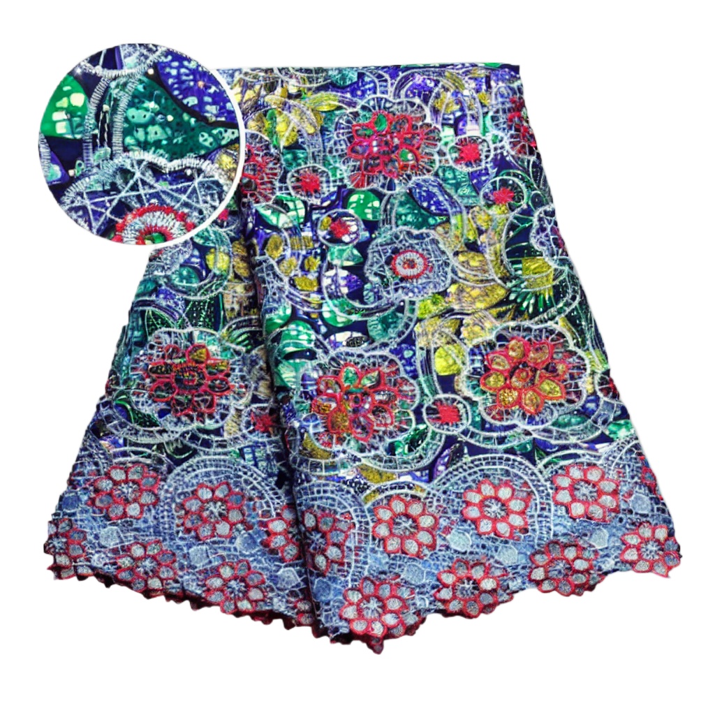Tecido de Renda Africana 100%  - Sewing Batik Fabric avaliação e preço