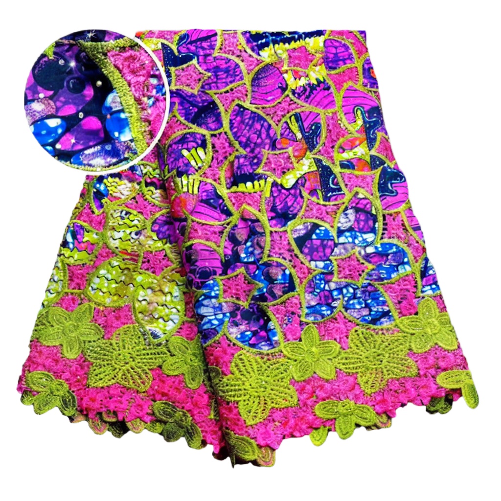 Tecido de Renda Africana 100%  - Sewing Batik Fabric avaliação e preço