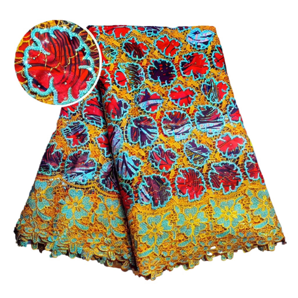 Tecido de Renda Africana 100%  - Sewing Batik Fabric avaliação e preço