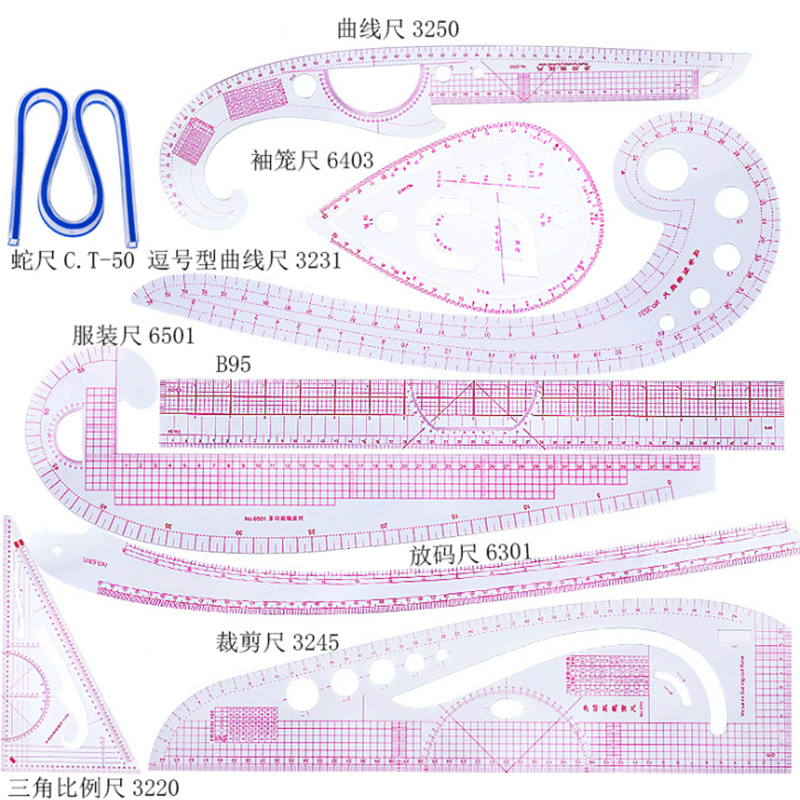 5/6/9 pçs conjunto kit de régu - Sewing Gauge Ruler avaliação e preço