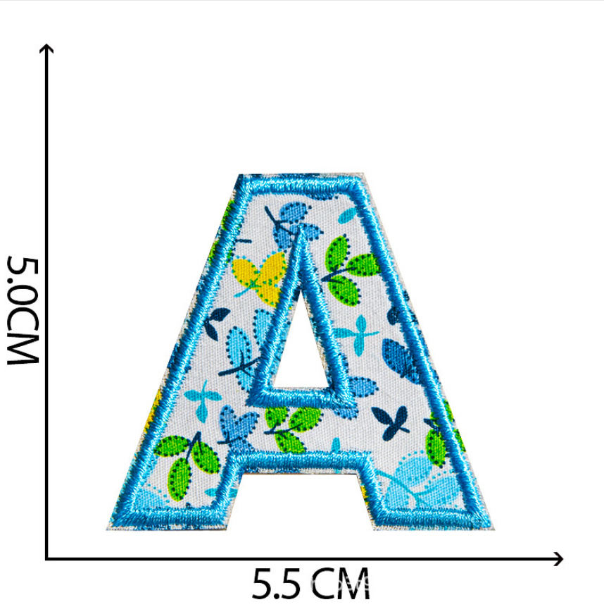 10 pçs cor azul número alfabet - Sewing Id avaliação e preço