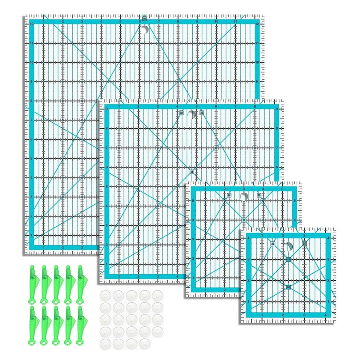 Conjunto de 4 Réguas para Quil - Quilting Ruler Square avaliação e preço