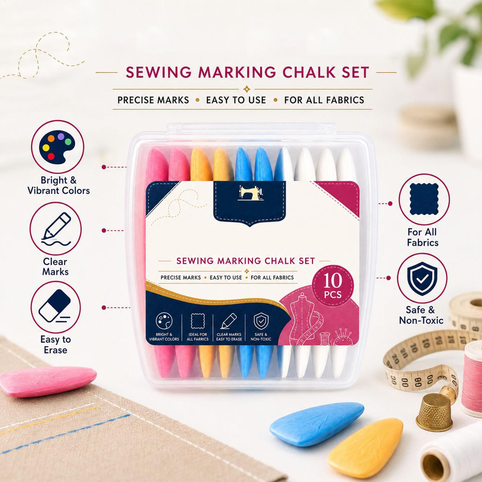 Ferramentas de costura, 10 peç - Tailor Chalk Marker avaliação e preço