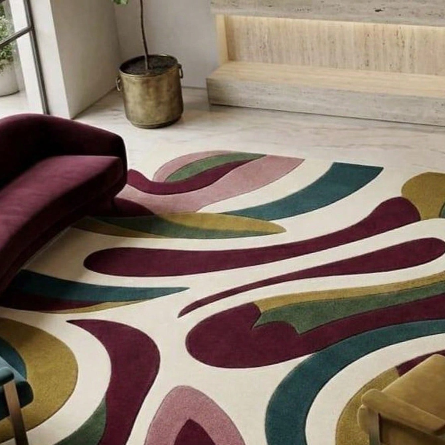 Tapete com Padrão Abstrato, Ta - Century Textile & Sewing Supply Online Shopping avaliação e preço