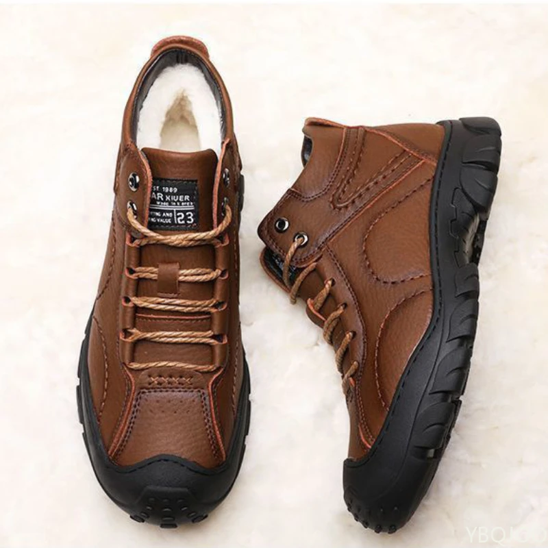 Botas masculinas de inverno em - Sewing Fleece avaliação e preço