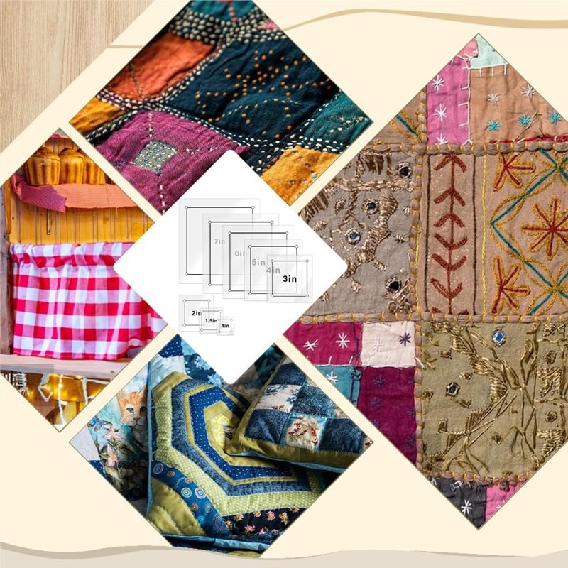 8 peças de réguas quadradas de - Quilting Ruler Square avaliação e preço